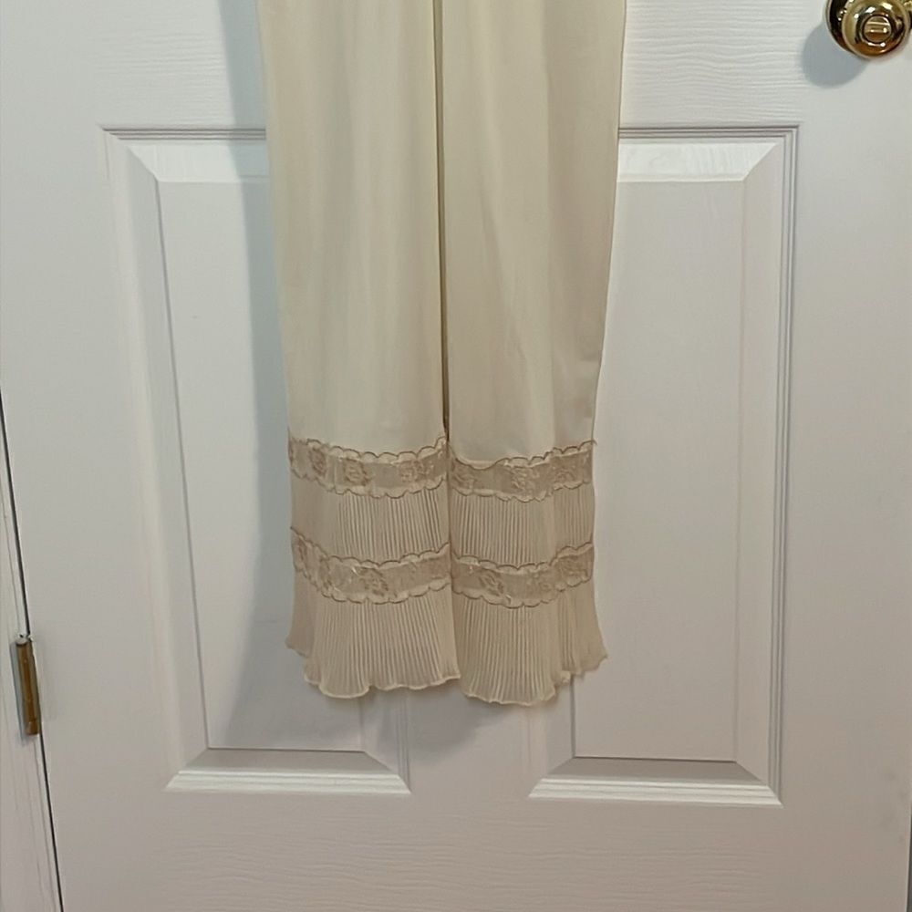 Vintage Nylon Nightgown, aesthetic, Beige, cream, Dress, Slip, Small - Picture 3 of 13